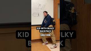 gonna have crazy back problems in his 20s #americanhighshorts #backpack #highschool #schoolday