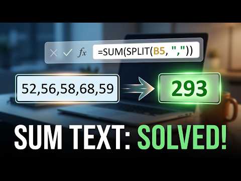 Sum Delimited Text in Seconds | Advanced Excel Trick