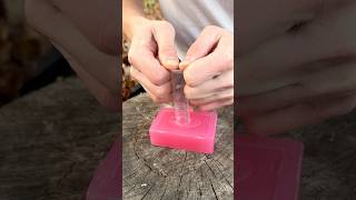 ✅ SURVIVAL bushcraft skills: Lifehack with SOAP 💦 #camping #survival #bushcraft #outdoors #lifehack