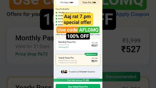 testbook pass pro offer today| Testbook pass pro coupon code offer today| testbook  #discountcode