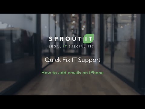 Quick Fix IT Support - How to set up emails to iPhone I Sprout IT Legal IT Specialists
