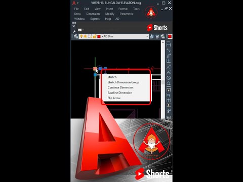 Dimensions Command in AutoCAD  टिप्स ऐंड ट्रिक्स #autocad #architecture #shorts #short #viral