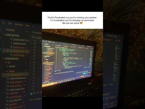 When You’re a Coder & the Semicolon Goes Missing 😤💻 #ProgrammerLife #coding #flutter #ai #python
