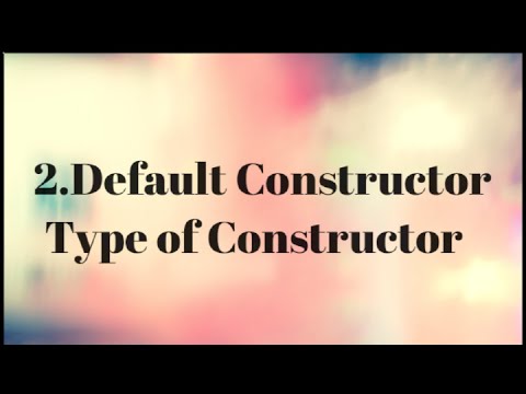 Default Constructor in C++ | Types of Constructor in C++ | Default Constructor in c++ with program.