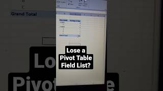 Can't find Pivot Table Field List | Tutorial #11