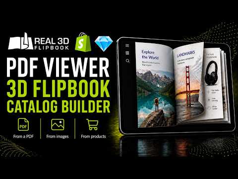 Real3D: PDF Viewer, 3D Flipbook & Catalog Builder for Shopify