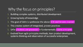 SAFe Lean-Agile Principles