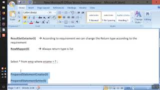 Spring JdbcTemp  47 - query() using- PrepStmtCreator,PrepStmtSetter,ResultSetExtrator,,RowMapper