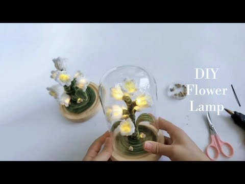 DIY Flower Light Decoration | Handmade Flower Lamp with Pipe Cleaners | Handmade Gift