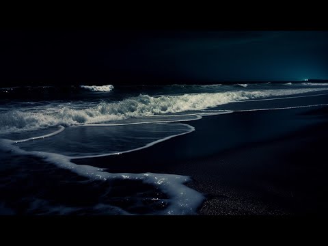 Relaxing Ocean Sounds for Sleeping | Rolling Waves and Dark Screen for Better Sleep