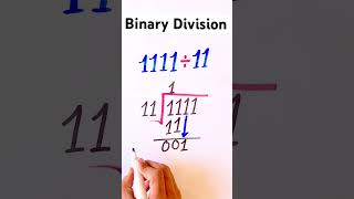 Division of Binary numbers | binary division#viral #trending #maths #newtrick #binary