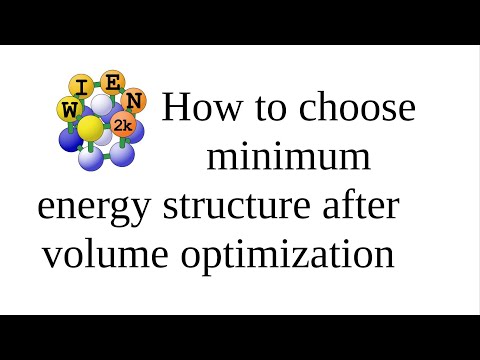 WTB07: How to choose minimum energy structure after volume optimization in WIEN2k [বাংলা]
