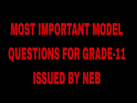 MOST IMPORTANT MODEL QUESTIONS || FOR GRADE-11 || ISSUED BY NEB || PHYSICS PRODIGY