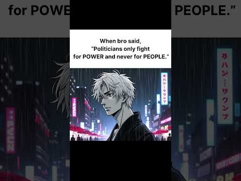 When bro said 🗣,"Politician's only fight... #life #manga #peace #relatabe #anime #quotes