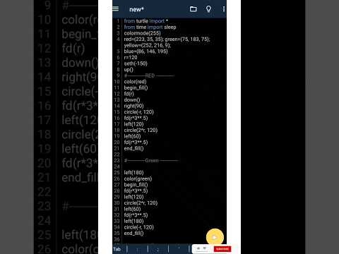Chrome Logo Using Python Turtle 🐢|| Chrome Logo #youtubeshorts #pythonturtle #python #shorts #yt