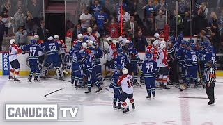 Canucks vs Panthers Bench Clearing Brawl (Jan. 11, 2016)