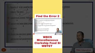Find the Error | Error Spotting | Sentence Correction | #wbcsenglish #rnheducation #errorspotting