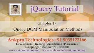 JQuery 17 - DOM Manipulation methods