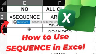 How to Use SEQUENCE Function in Excel