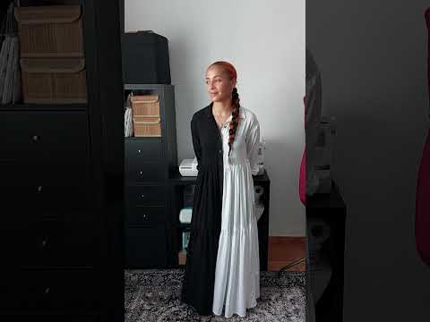 How to make a Black and White dress  #Handmade #shorts #blackandwhite #sewing
