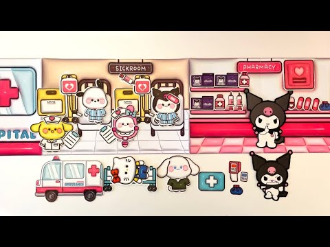 DIY Sanrio quiet book 🩷 ASMR | Tutorial | Paper DIY
