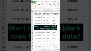 Clean Your Data FAST: Remove Empty Rows! #excel #blankrows