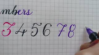 Numbers Writing||Stylish Numbers||Number Calligraphy||