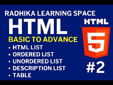 HTML full course 2nd class Table &Lists by Mrinmay Sharma #coding #education #html5 #hindi #english