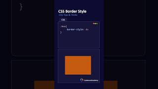 🚀 CSS Border Style #css3 #css #html #coding
