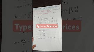 Types of Matrices
