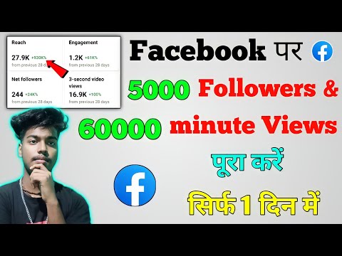 Facebook par 5k Followers & 60k minutes Complete kaise kare|| Facebook page Monetization||😱🔥🔥