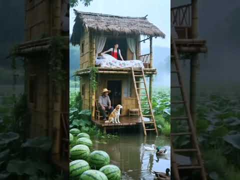“sleep in a hut in the garden #whale #household #natureai  #funny