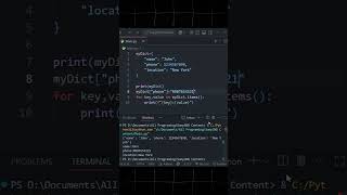 Python Dictionary Explained in 60 Seconds #python l #shorts #learnpython #codingtips #samy3nd