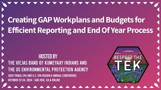 Creating GAP Workplans and Budgets for Efficient Reporting and End Of Year Process
