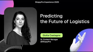 Shipping and Logistics Trends for 2026 | Keynote | ShippyPro