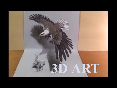 3D Art - Drawing a Hunting Eagle - Awesome 3D Animals