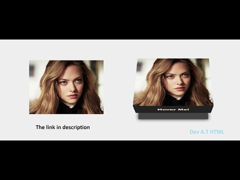 Create Image 3D Effect On Hover With HTML & CSS
