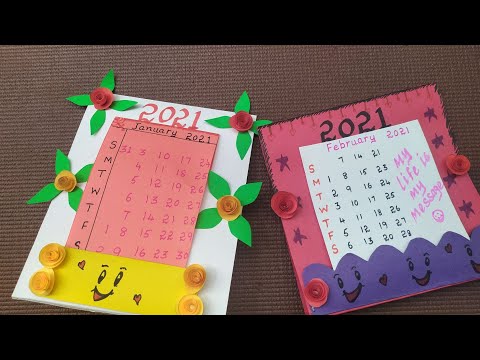 DIY Desktop Calendar | How To Make A Paper Calendar | Decorative Calendar | Paper Craft | Kids Craft