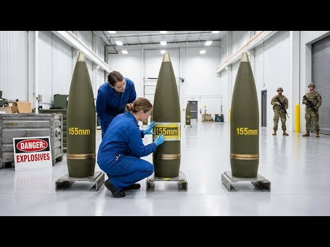 How the US Army's 155mm Shell is Made (Full Process)
