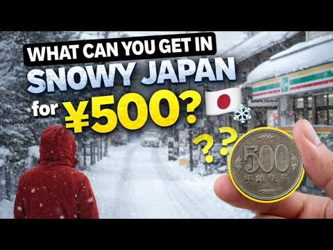 What Can You Get in Snowy Japan for ¥500? 🇯🇵❄️ | This surprised even me…