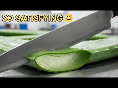 Most SATISFYING Aloe Vera Factory Process You've Ever Seen! 🤤#AloeVera #HowItsMade #Satisfying