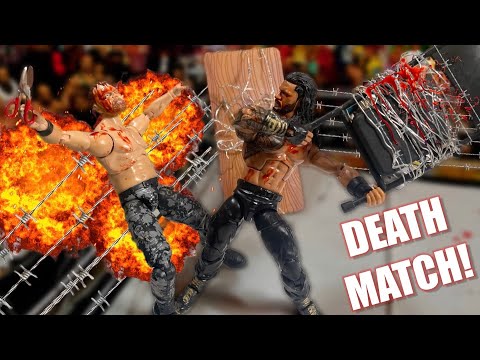 ROMAN REIGNS VS JON MOXLEY EXPLODING BARBED WIRE DEATH MATCH!