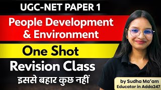 UGC NET Paper 1 People Development & Environment One Shot | Revision