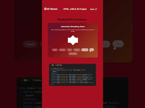 Amazing SVG Morphing Animation Using HTML, CSS & JavaScript  Part_17