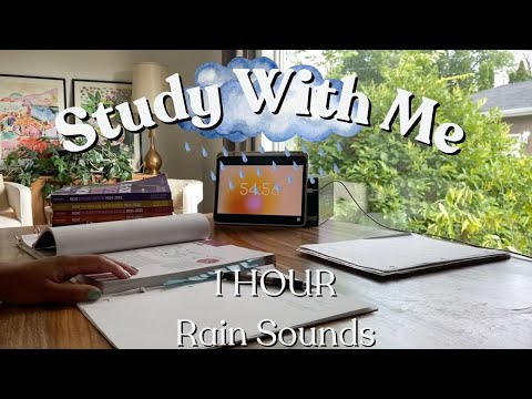 Study With Me 1 Hour MCAT PREP + Rain Sounds 🌧️  No lo-fi Music