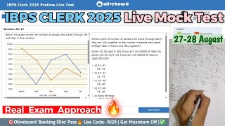 🎯Oliveboard IBPS Clerk Live Mock Test📚✍️ 27 Aug | Share Score📝👆 | How to Attempt Mock #ibps #ibpspo