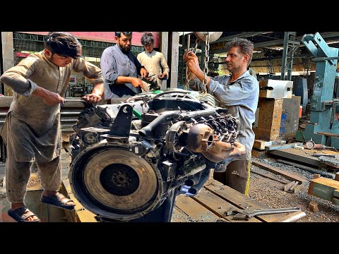 Mercedes Engine Restoration || Afghan Mechanic Demonstrated Mercedes Engine Rebuilding