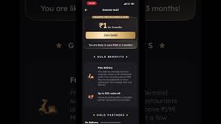 video about claiming Zomato Gold Membership for ₹1.    ZomatoGold #1RupeeTrick #ZomatoHack