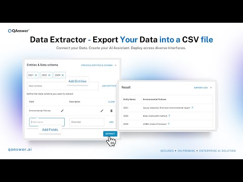 QAnswer Data Extractor | Export Data into a CSV file