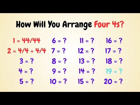 Can YOU Use Only Four 4s? To Make All The Numbers?